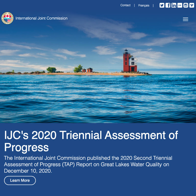 Image of the IJC website